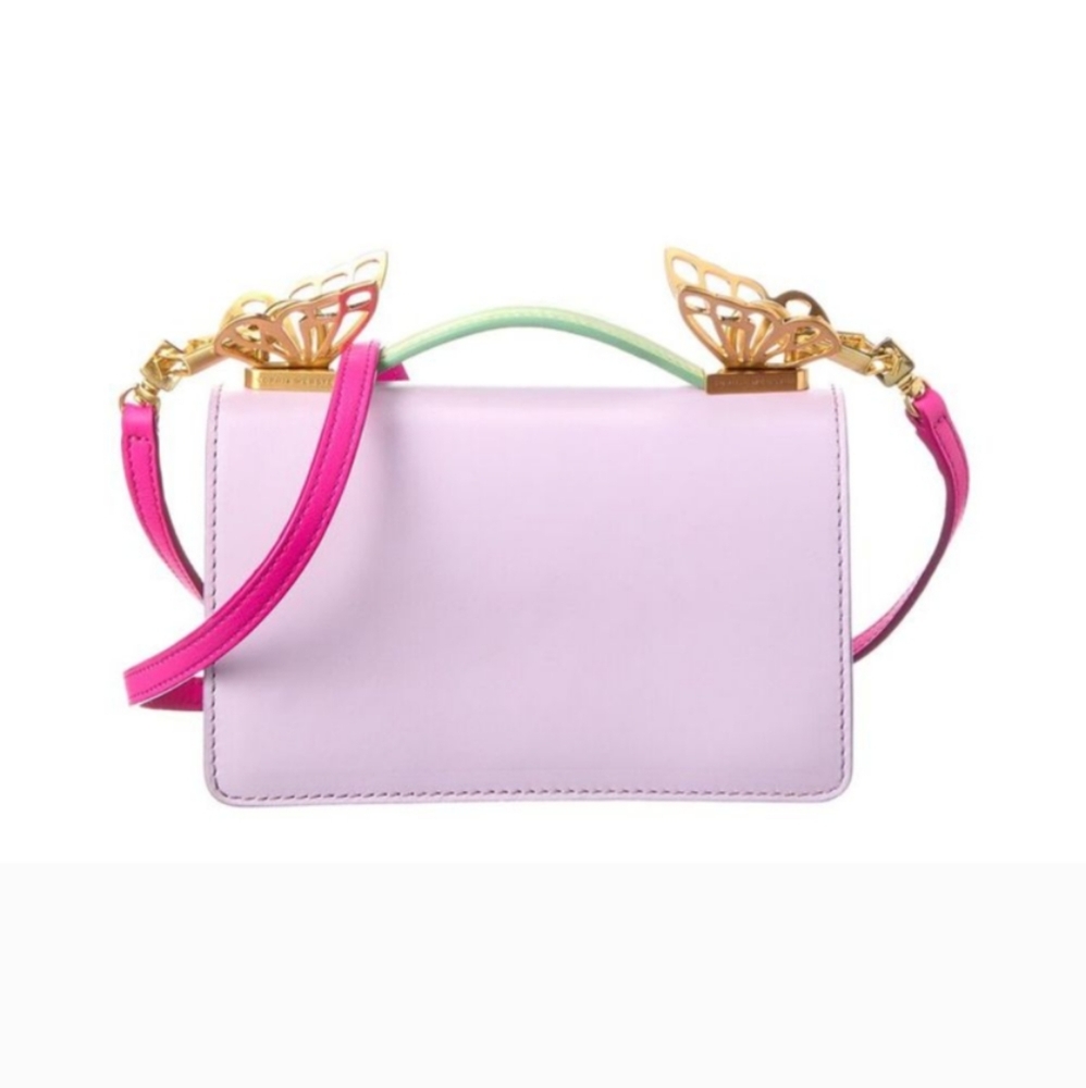 NEW Sophia Webster Mariposa Mini Leather Shoulder Bag – Multicolor Pastel 🦋
